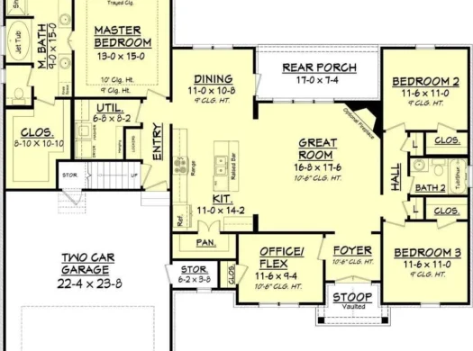 3 Bed 2 Bath 1842 Sqft Modular Home Model # 25675